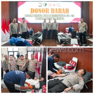 Peduli, Polda Malut Gelar Donor Darah Di Hari Bhayangkara Ke-78